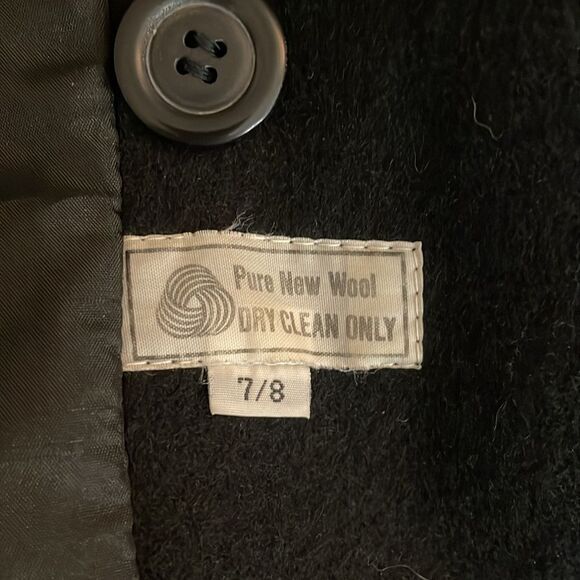 INTERNATIONAL SCENE Vintage Wool Women's long coat | black | size 7/8 - Picture 9 of 11